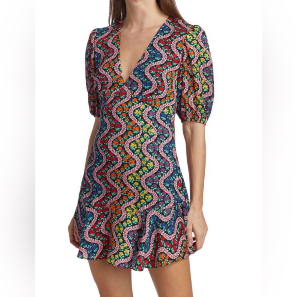 RHODE Colorful Wave Pattern Mini Dress - Picture 3 of 9